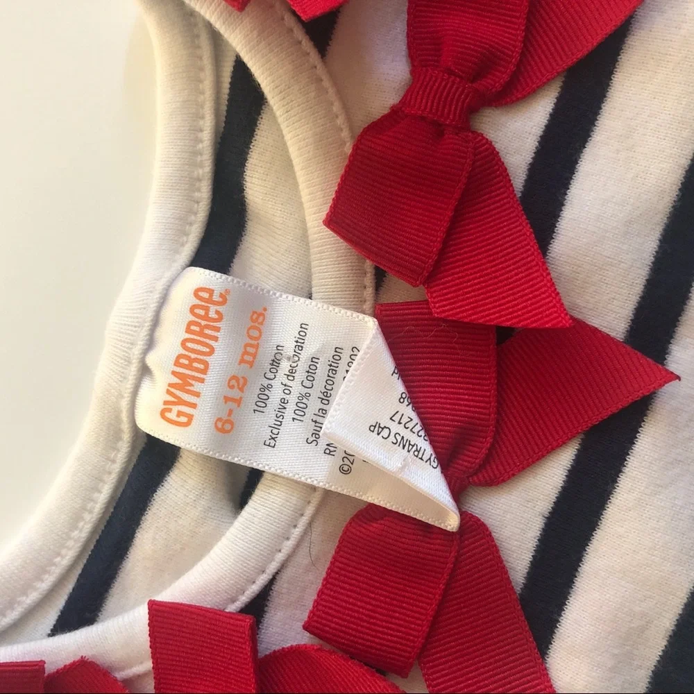 Gymboree Striped Bow Collar Tee